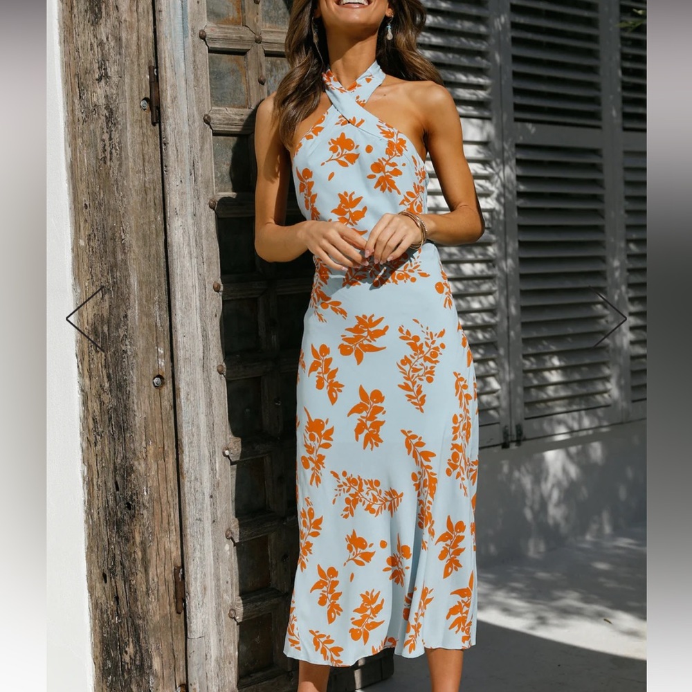 Hello Molly Leave me loving you midi dress blue